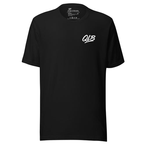 T-shirt QLB Que La Bouffe noir, streetwear Marseille, coupe unisexe